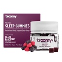 Troomy Sleep Reishi + Melatonin Grande dégustation de champignons Gummies - soutient le repos sommeil et la diminution du stress - framboise noire - 60 comte