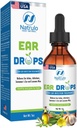 Drops d'oreille pour les infections de l'oreille – Toute l'huile naturelle d'ail Mullein pour les araches, l'oreille de Swimmer, les oreilles obstruées, l'enlèvement de la cire d'oreille et les oreilles démangeaisons – Traitement de l'oreille pour adultes, enfants et animaux de compagnie, fabriqués aux États-Unis