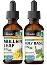 BIO KRAUTER Mullein Teinture 2 Fl. Oz. & Saint Basilic Teinture 2 Fl. Oz.