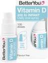 BetterYou D400 Vaporisateur oral de vitamine D pour nourrissons - Solution pratique pour les comprimés - spécialement conçue pour les enfants de moins de 3 ans - Formulation simple et pure - Vital pour le développement des enfants - 0,5 oz