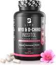 Myo-Inositol & D-Chiro Inositol 40:1 for Women | I Inositol Supplement for Women | Hormone Balance, Fertility & Cycle | Vitamin B8, Insulin & Flo Ovarian Support | 240 Caps