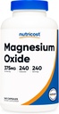 Nutricost Oxyde de magnésium 375mg, 240 Capsules - 210mg de magnésium, non-OGM, sans gluten