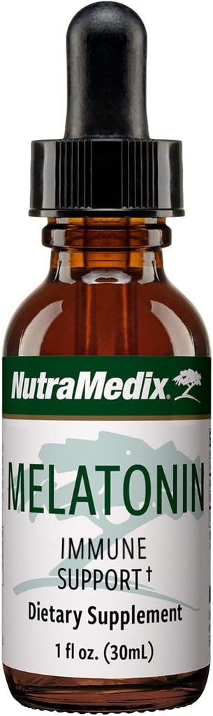 NutraMedix Melatonin Night Time Support Drops for Occasional Sleeplessness - Liquid Melatonin for Optimal Rest, Immune System & Mood Support - May Help with Feeling Groggy (1oz / 30ml)