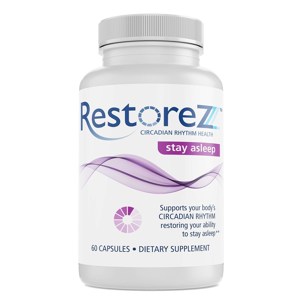 RestaurerZ Rester en sommeil (60 capsules) Supplément de sommeil naturel - Maintenir un sommeil reposé pendant toute la nuit - Aide au sommeil sans habit
