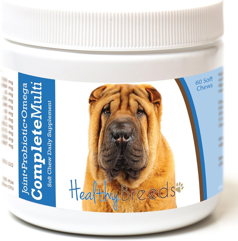 Les races saines chinois Shar Pei Tout en un multivitamine Soft Chew 60 Compte