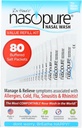 Lavabo nasal nasal nasal, Kit de recharge de valeur, Kit de lavage sinusal Nicer Neti Pot, Confortable rinçage nasal 80 sachets de sel (3,75 grammes chacun), Congestion nasale, froid, grippe, allergie, système d'irrigation nasale