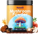 Supplément en poudre de champignons, 75 portions 10 mélanges de champignons pour café & smoothies, 8 oz de champignons & Rhodiola Rosea avec Lions Mane, Reishi, Chaga, Cordyceps pour énergie, mémoire, immune