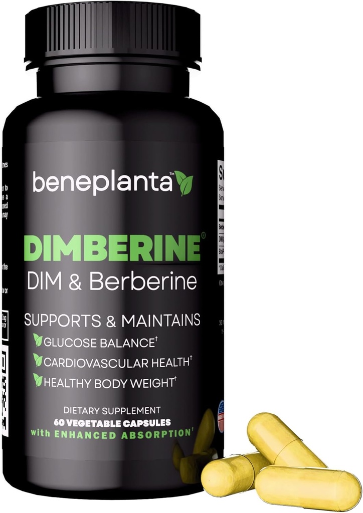 DIM & Berberine, formule d'absorption améliorée haute pureté - 60 capsules
