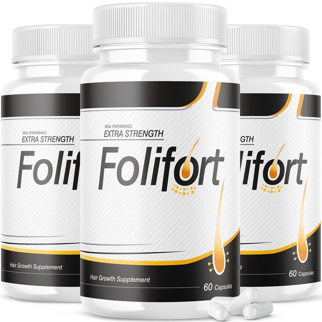 IDEAL PERFORMANCE (3 Pack) Folifort Hair Growth Pills Felfort Extra Strength Vitamins Reviews Suppliment (180 Capsules)