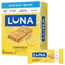 Barre LUNA - LemonZest Flavor - Barres de Snack sans gluten - Non-OGM - Barres protéinées - Fabriquées avec de l'avoine biologique - Pack de valeur (12 Pack)