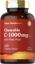 Carlyle Vitamine C Récupérateurs $ 1000mg $ 100 Comprimés Naturel Orange Aromatisant $ Végétarien, sans OGM et sans gluten $ Tahoe Nutritionals
