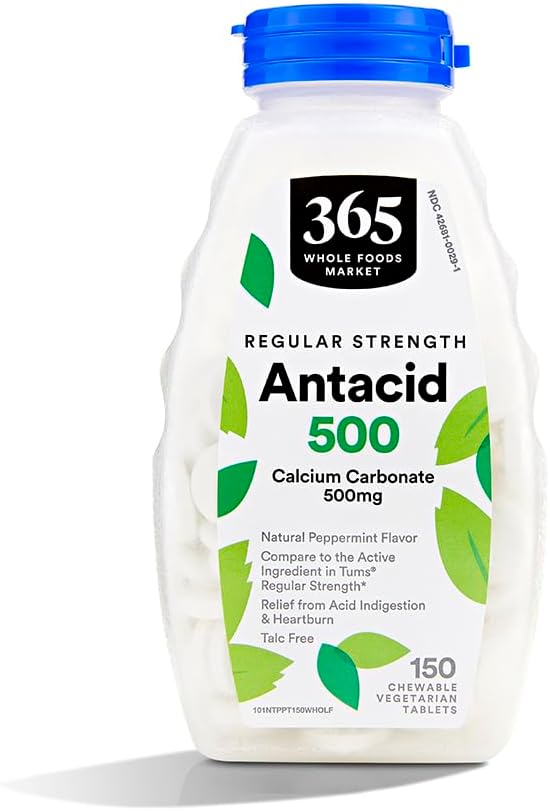 365 par marché des aliments entiers, force régulière des antiacides, 150 Nombre
