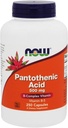 Acide pantothénique, 250 capsules / 500 mg (paquet de 2)