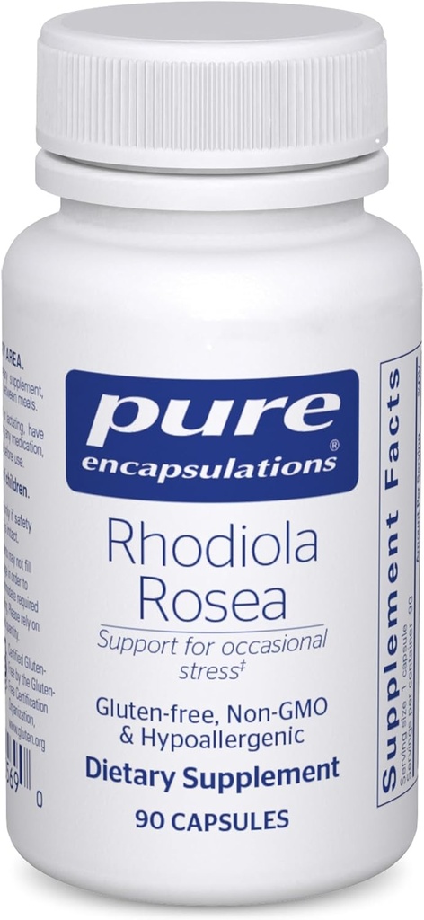 Pure Encapsulations Rhodiola Rosea - for Occasional Stress, Endurance & Fatigue Relief* - with Adaptogens - Gluten Free & Vegan - 90 Capsules