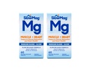 SlowMag Muscle MG + Chlorure de magnésium cardiaque avec comprimés de calcium 60 Compte (paquet de 2)