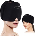Capuchon de soulagement de la migraine, chapeau de soulagement de la migraine et bouchon de migraine Compresseur froid, bouchon de soulagement de la migraine, enveloppe de la tête de gel refroidie, produits de soulagement de la migraine pour la pression et le stress