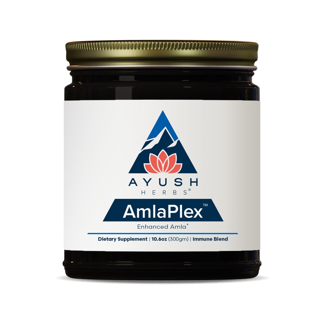 Ayush Herbes AmlaPlex - Amla Jam, Chyawanprash pour le soutien immunitaire et la santé digestive, Chyavanprash, Indian Honey Jam avec Amla, Ashwagandha - 10,6 oz Jar (1 comte)