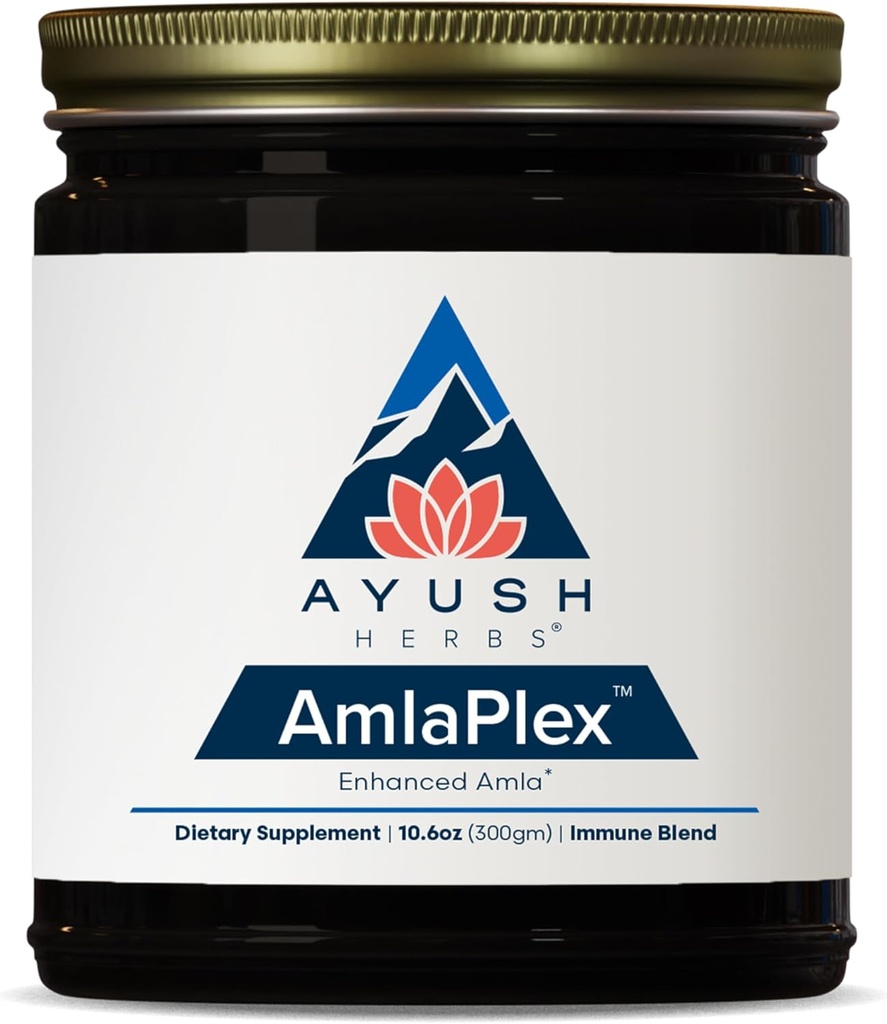 Ayush Herbes AmlaPlex - Amla Jam, Chyawanprash pour le soutien immunitaire et la santé digestive, Chyavanprash, Indian Honey Jam avec Amla, Ashwagandha - 10,6 oz Jar (1 comte)
