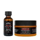 Kit de broyage d'huile et de beurre à barbe - Fabriqué aux États-Unis - Ingrédients tout naturels avec karité, argan, jojoba - Soutien à la croissance