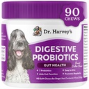 Dr. Harvey's Digestive Probiotic Soft Chews for Dogs, 9 Probiotics for Gut Health, Diarrhea and Bowel Support, Peanut Butter Flavor (90 Chews)