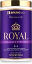 Royal Collagen Peptides, cliniquement prouvé, complément alimentaire, améliore la peau et la cellulite, source européenne, améliore l'apparence des cheveux et des ongles, mélangé avec vitamine C, os et supplément articulaire