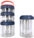 Portable Détachable 4 Compartiments Pillet Boîte à vitamines, Etanche à la Pilule de voyage bouteille avec poignée. Purse Pocket Randonnée en plein air Camping Organisateur Conteneur