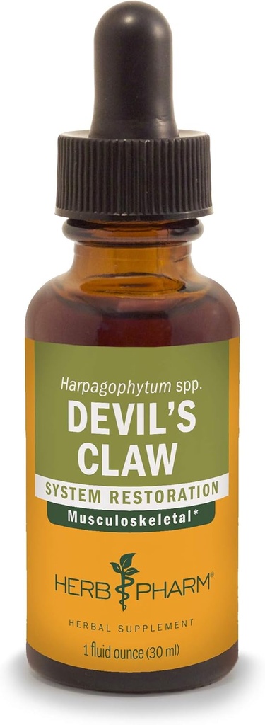 Herb Pharm Devil's Claw Liquid Extract for Musculoskeletal System Support - 1 once (DDCLAW01)