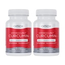 Omax3 2 Pack- HydroCurc Curcumin Curcumin Softgels, Nanoparticle d'huile MCT hautement biodisponible pour la puissance et l'absorption, santé articulaire, 120 Softgels