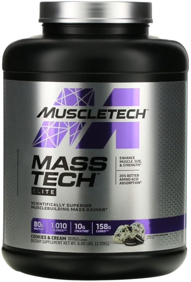 MuscleTech Mass-TechTM Elite, fraise, 6 livres (2,72 kg)