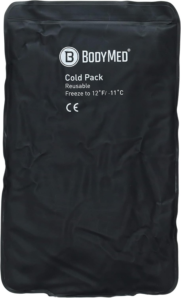 BodyMed Ice Pack d'uréthane réutilisable pour le genou, le bras, l'ormeau, l'épaule, le dos - Thérapie à froid de qualité professionnelle pour blessures, douleurs, gonflement, ecchymoses, entorses - 12 po x 7 po. (La moitié)
