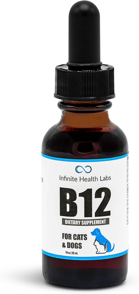 Vitamine liquide B-12 pour chiens et chats - Vêtement formulé - efficace pour tous les animaux méthylcobalamine (méthyl B12) - Énergie, appétit et humeur - Fabriqué aux États-Unis