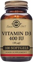 Solgar Vitamine D3 (cholecalciferol) 10 MCG (400 UI), 100 Softgels - Aide à maintenir les os et les dents - Système immunitaire - Non-OGM, sans gluten, sans lait - 100 portions