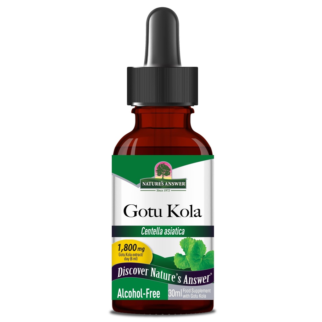 Nature's Answer Gotu Kola Herb Alcohol Free, 1-Fluid Ounce | Dietary Supplement | Supports a Healthy Immune System | Made in The USA | Gluten-Free, Vegan & Vegetarian