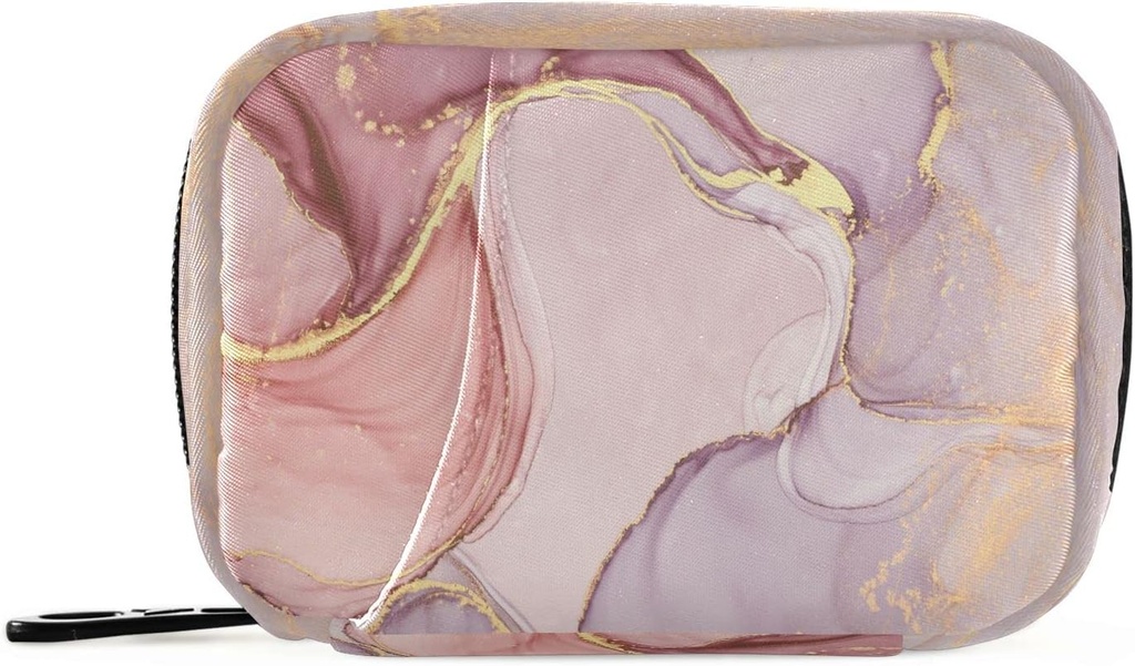 Pilule en marbre doré rose Organisateur Case 7 Day Travel Pill Box avec zipper Portable Weekly Vitamine Medicine Support de poche