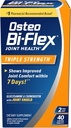 Osteo Bi-Flex Triple Strength(5), glucosamine Chondroïtine avec supplément de santé articulaire vitamine C, comprimés enduits, 40 Compte