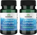 Swanson Luteolin Complex w/Rutin - Brain Support Supplement Promoting Memory, Mood & Cognitive Health - Natural Formula to Help Maintain Nervous System - (30 Veggie Capsules) 2 Pack