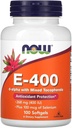 Maintenant, les aliments E-400 D-Alpha avec des tocophérols mélangés, 268 mg (400 UI), 100 Softgels