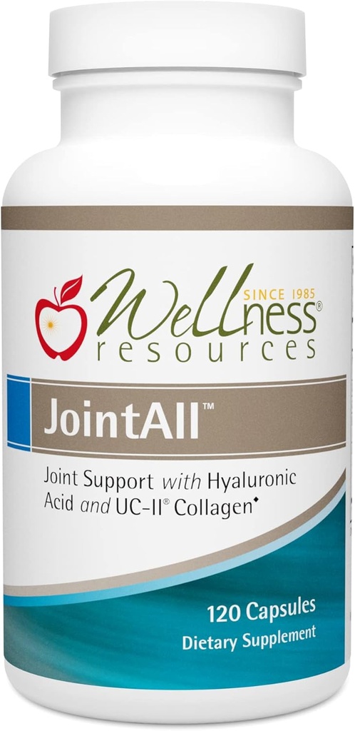 Wellness Resources JointAll - Joint Support Supplement with Natural Hyaluronic Acid, UC-II Collagen, Glucosamine, Chondroitin for Joint Strength and Comfort (120 Capsules) …