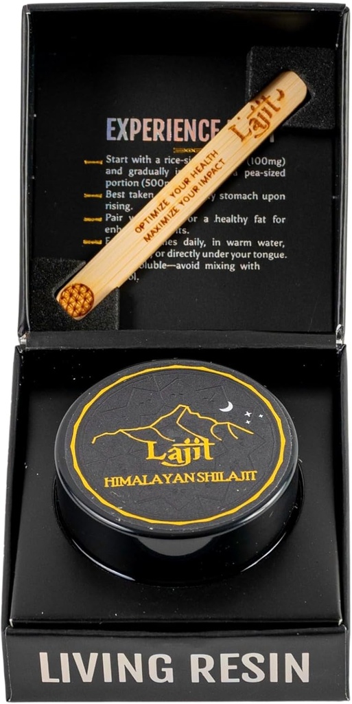 Lajit Gold Grade Himalayan Shilajit Resin – Organic, Sun-Dried, Bio available Nutrients, Fulvic Acid.