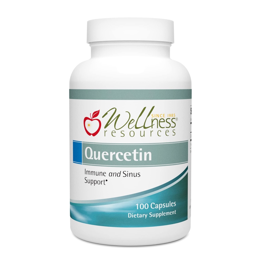 Ressources de bien-être Quercetin - Immune, Sinus et Allergie Soutien 1000mg par service - (100caps/50servis) Vegan, Non-OGM