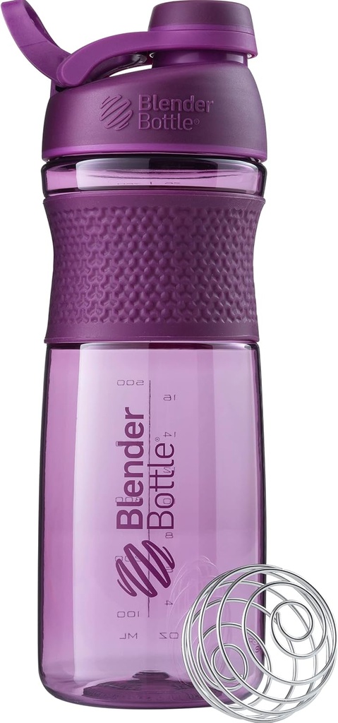 MélangeurBouteille SportMixer Shaker Bouteille parfaite pour agiter les protéines et préentraînement, 28-Ounce, Prun