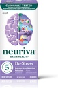 NEURIVA Supplément Cerveau Déstress pour Focus, Concentration et Précision avec L-Theanine pour la relaxation et la réduction du stress quotidien et Melon Concentré pour aider à combattre le stress oxydatif, 30ct Capsules