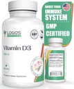 Supplément vitamine D3 - Vitamine D-5000 UI - Soutenir les os, les dents, les muscles, la fonction cardiovasculaire et immunitaire - Sans lait, sans soja - 60 capsules