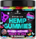 Gommies de chanvre Huile de chanvre Premium Infused Gummy Bears, Omega naturel pour le soulagement profond et sain du temps de lit, les comestibles amusants, la paix et la détente, équilibre d'humeur, Omega naturel-Fabriqué aux États-Unis
