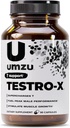Supplément UMZU Testro-X pour les hommes – 90 capsules pour 30 jours d'approvisionnement – soutient l'énergie, la concentration, la force et la récupération musculaire – avec Ashwagandha & Zinc – Formule de soutien de mieux-être naturel pour les hommes
