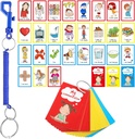 27 Autisme Cartes de communication Aide visuelle Comité de communication non verbale Discours Retard ressentis Emotions Cartes Flash Autisme Besoins spéciaux Cartes Cue Jouets d'apprentissage de la langue pour les enfants Enfants Adultes