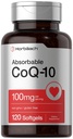 Horbäach CoQ10 100mg Softgels (en anglais seulement) 120 Comte (en anglais seulement) Supplément sans OGM et sans gluten