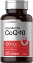 Horbäach CoQ10 100mg Softgels (en anglais seulement) 120 Comte (en anglais seulement) Supplément sans OGM et sans gluten