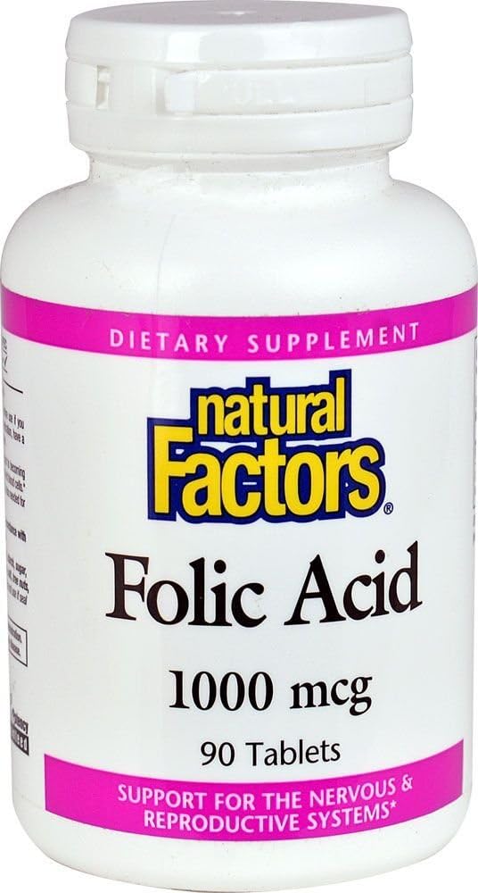 Facteurs naturels Acide folique 1 MG, 90 CT