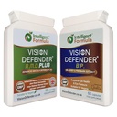 Vision Defender A.M.D. Plus & BP Eye Care Bundle – Suppléments oculaires avancés avec AREDS2 (Lutéine, Zeaxanthin, Vitamine C & E, Cuivre, Zinc), Plus Meso-Zeaxanthin, Bilberry, Pine Bark. Fabriqué au Royaume-Uni